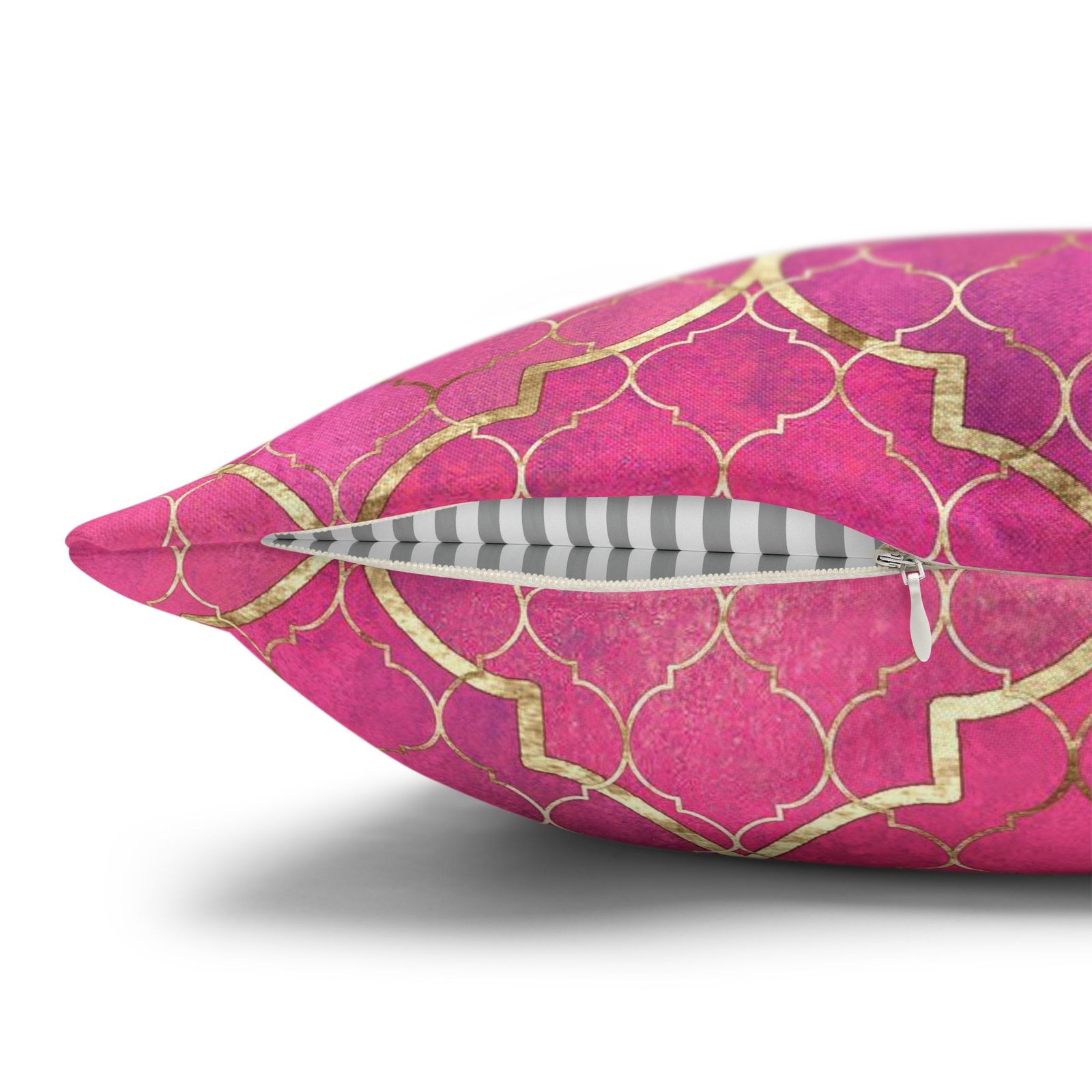Bright Magenta Pink Moroccan Euro Pillow Shams - Image 2