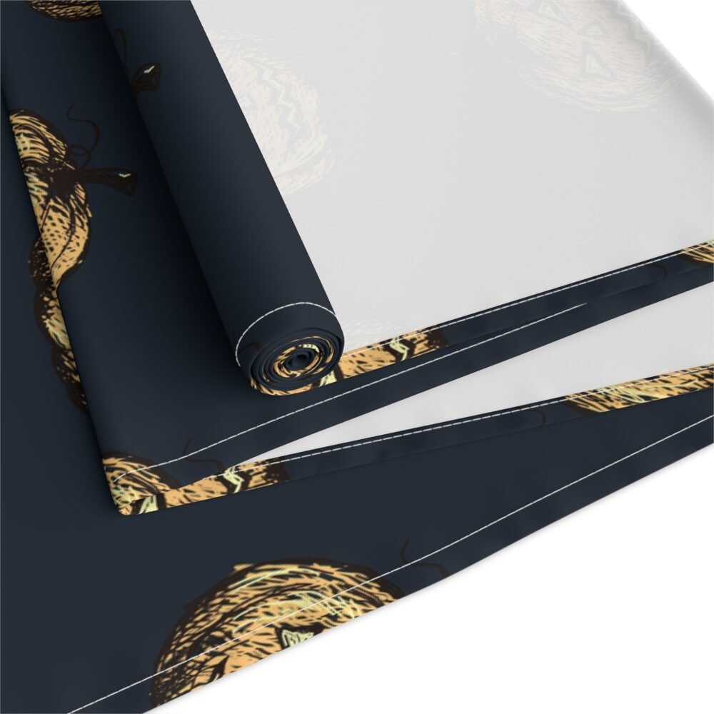 Halloween Pumpkin Print on Dark Blue Table Runners - Image 9