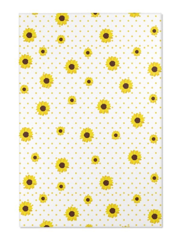 Yellow Sunflower Area Rugs - 48" × 72"