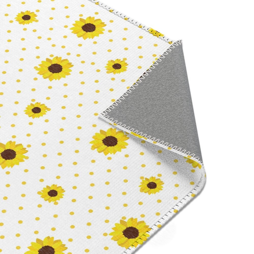 Yellow Sunflower Area Rugs - Image 2