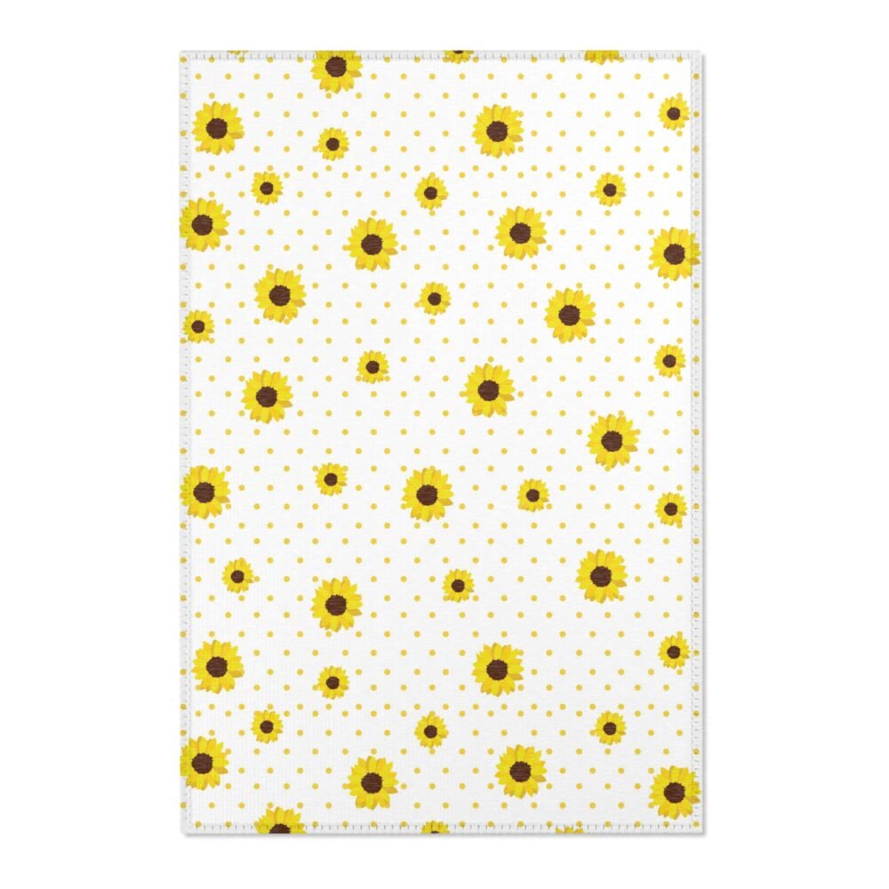 Yellow Sunflower Area Rugs