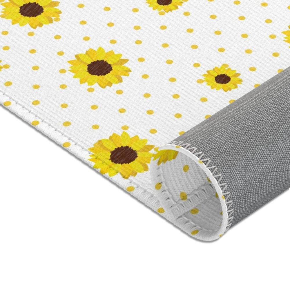Yellow Sunflower Area Rugs - Image 3
