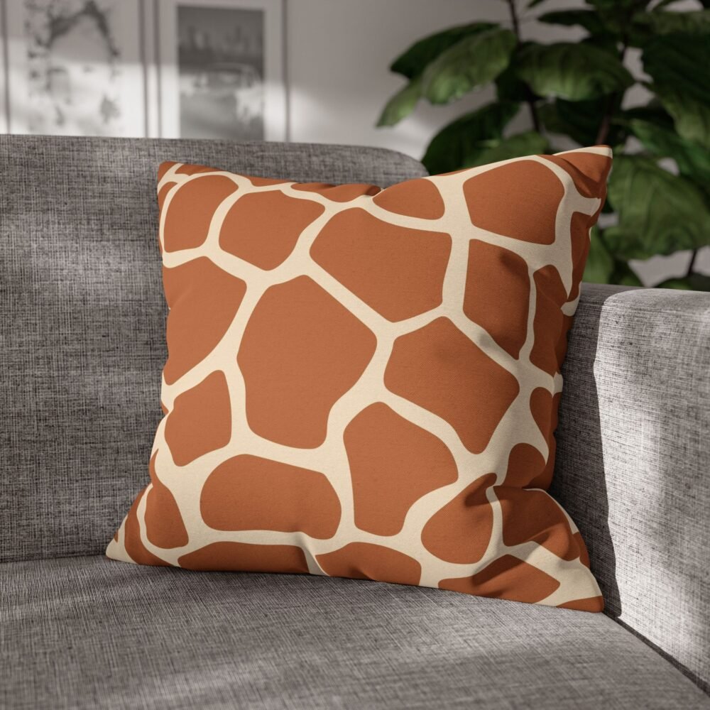 Stylish Brown Giraffe Pattern Throw Pillow Covers - Image 5