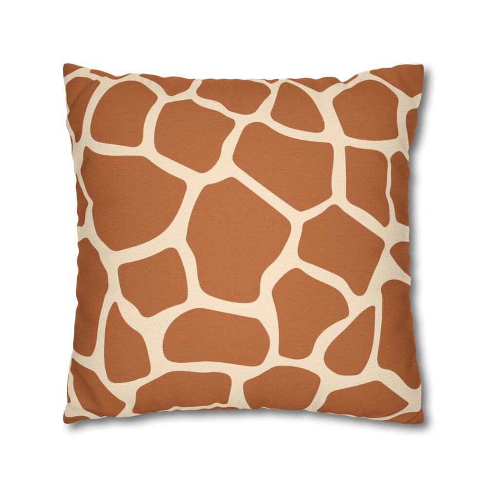 Stylish Brown Giraffe Pattern Throw Pillow Covers