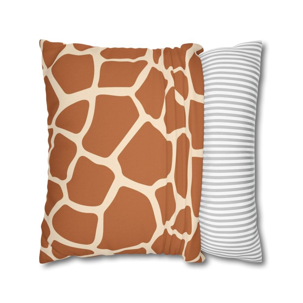 Stylish Brown Giraffe Pattern Throw Pillow Covers - Image 2