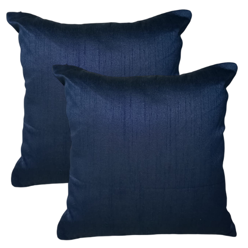 navy Blue Dupioni Art Silk Pillow Cover