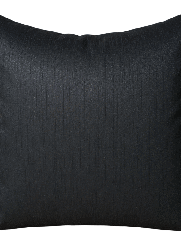 black dupioni silk pillow cover
